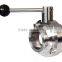 Stainless steel sanitary butterfly valve