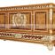 Luxury Gold Painted Decorative Side Cabinet, Dining Room Wooden Sideboard, Antique Carved Wooden Buffet
