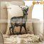 logo printed and pattern customized linen back cushion