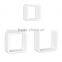 2017 New Wooden Floating Wall Cube Shelf ,Rounded Floating Cube Wall Storage Shelves White