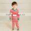stripe knit cotton matching family pajamas