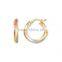 Artificial Tri Tone Gold Plated Hoop Earrings