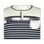 ISO9001/BSCI Manufature navy blue teenager striped pattern cardigan sweater
