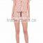 Cherry blossom printed silk sexy adult footie pajamas ladies western sets