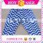 high quality children knitted fabic cotton chevron ruffle boutique toddler baby girls pants