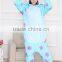 Blue Cow Onesie Flannel Pajamas