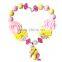 Handmade girls bubblegum chunky bead necklace Pony M5060706