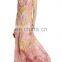 fashion women colorful silk dressing gown dress cut out back printed silk gown evening dress 2015