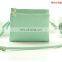 Fashionable leather crossbody bag two zipper handbags