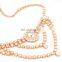 Exaggerated Retro Beach Water Droplets Rhinestone Waist Chain Body Chain Necklace Jewelry