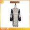 Special Jacquard Stripe Pattern Knit Kimono Cardigan for Women With Tassel