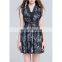 moon & star digital printed silk dress