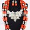 Handwork design Costume African Jewelry Sets High Quality Fashion Jewelry for African wedding and party