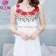 Two-piece fashion embroidery designed lady tank top and cardigan set