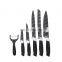 YANGJIANG factory rubber soft handle 5pcs non stick knife set