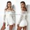 2020 summer sexy white lace sexy backless jumpsuit for ladies