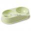 Macarons plastic double bowl large dog food water bowl