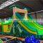 Kids outdoor frog theme inflatable bounce obstacle course for sale