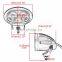 Universal Waterproof Spotlight Truck Warning Working Spot Light Offroad Race Lamp Safety Indicator
