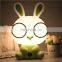 Lovely EU plug plastic baby bedroom lamp animal led night light rabbit sleep luminaria for kids