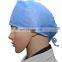 Wholesale Disposable Nonwoven Medical Doctor Surgeon Cap With Ties and Elastic Hospital Operating Doctor Head Cover