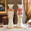 Gild Hollow European Luxury White Tall Ceramic Flower Vase For Home Dining Room Decor