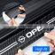 4pcs Car Sticker Door Carbon leather Fiber Sill Plate For opel astra j corsa d astra astra k vectra bvectra b insignia vivaro