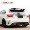 A CLASS W176 carbon finber rear spoiler and muffler tips fit for A250 A260 A45 REVO style carbon diffuser with muffler tips