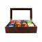 Custom logo wooden tea storage box