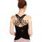 2021 New Fake Two Piece Sports Vest Women's Fitness Clothes Running Top Beautiful Back Sports Top Yoga Clothes