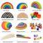 Wooden Rainbow, Solid Wood Children Baby Toys, wooden rainbow toys wooden rainbow stacker