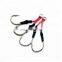 New Product High carbon steel 10#-20# double jig assist hooks for slow jigging lure and trolling saltwater fishing