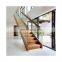 CBMMART Custom Design Metal Steel Wood Staircase With Safe Glass Railing