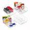 Refrigerator Organizer Bin with Removable Dividers Clear Plastic Storage Bins for Freezer, Kitchen Cabinets and Kitchen Pantry Storage