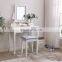 European Bedroom Furniture Set Dresser Make Up Vanity LED Makeup Dressing Table With Lighted Mirror