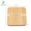 Bamboo Wooden Coaster Square Cup Coasters 4-Pack Set with Holder