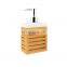 Bamboo bathroom accessory set soap dispenser toothbrush holder bath bin natural wooden bathroom decoration sets