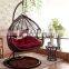 patio outdoor balcony furniture leisure double seat rattan wicker hanging basket egg swing chair with stand