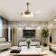 Modern Nordic Hidden Gold Ceiling Fan Lamps LED with 4 Retractable Acrylic Blades Lighting Ceiling Light Fan for Living Room