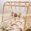 Hot Sale Wicker Rattan play gym with decoration rattle Kids Toys Wholesale Supplier