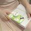 Soft Silicone Phone Case For iPhone 15 pro max 12 13 14 Decompression Green Small Sheep Expansion Bracket Protective Shell