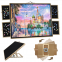 wooden jigsaw puzzle board  folding table with light with sliding  4or6 drawers jigsaw 1000 piece/1500pcs foldable puzzle table