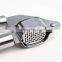 2015 hot Stainless steel Hand garlic Squeezer Garlic Press Kitchen Garlic Presser+silicone tube peeler
