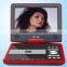 hot selling 9 inch widescreen 16:9, 270 degree rotating shaft portable dvd player