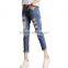 Ripped jeans Women's Jeans stock jeans V-45612