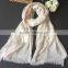New Style Flower Embroidery Design Fashion Woman Cotton Viscose Scarf
