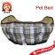 NEW 24" Extra Comfortable Plush Brown Plaid Dog Cat Pet Cuddler Bed Pillow