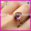 High quality 925 sterling silver jewelry teardrop cut Natural amethyst ring wholesale gemstone gold rings design for women