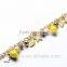 Summer Fresh Lemon Fluorescent Yellow Pentacle Star Simulated-pearl Bracelets