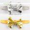 Babygirl shiny Chiffon Flower Hair Bow headbands with bowknots